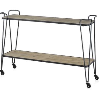 Meuble Dappoint Métal Et Bois Sur Roulettes Style Industriel