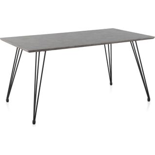 Table Effet Béton Gris Avec Pieds Métal Design Industriel