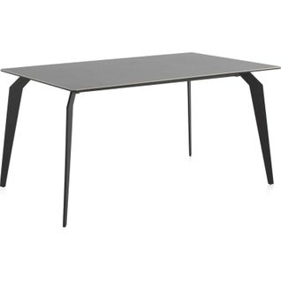 Table Design Gris Céramique Et Métal Style Contemporain