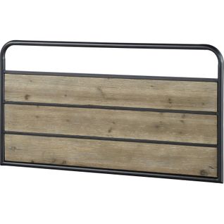 Tête De Lit Bois Naturel Et Métal Style Industriel Élégant