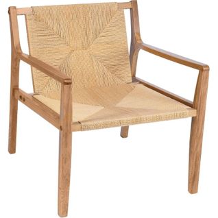 Fauteuil En Bois De Chêne Style Nordique Marron Élégant