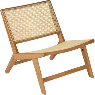 Fauteuil En Bois De Chêne Style Bali Assise Tressée Naturelle