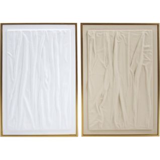 Décoration Murale Effet Relief Avec Cadre Doré Élégant