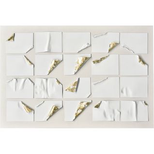 Décoration Murale Abstraite Touches Dorées Style Contemporain