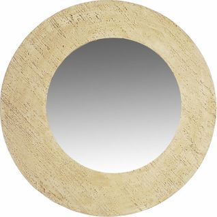 Miroir Rond Effet Travertin Style Naturel Pour Intérieur Élégant