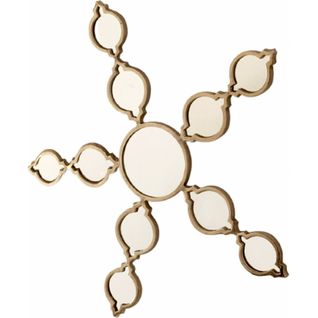 Miroir Décoratif Mural Doré En Formes Design Aluminium Et Verre