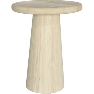 Table Basse Ronde En Bois Naturel Paulownia Design Épuré