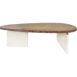 Table Basse Design Bois Naturel Et Blanc Ambiance Moderne