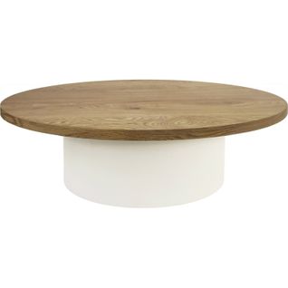 Table Basse Design Bois Naturel Et Blanc Pour Salon Élégant