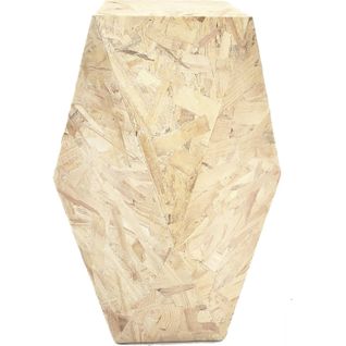 Table D Appoint Géométrique En Bois Naturel Style Contemporain