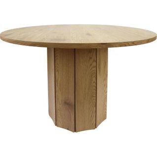 Table Ronde Design En Frêne Naturel Finition Élégante