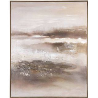 Toile Abstraite Alabama Multicolore Sur Tissu Et Bois De Pin