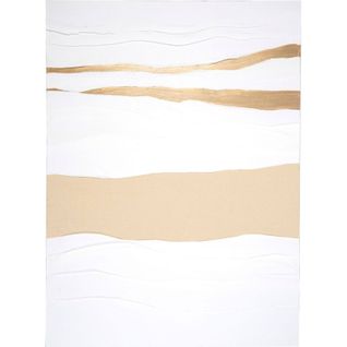 Toile Abstraite Multicolore Style Dune En Tissu Élégant