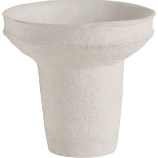 Vase Déco En Ciment Blanc Pour Intérieur Contemporain