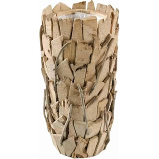 Vase Naturel En Bois Flotté Intérieur Plastique Étanche