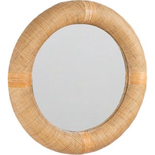 Miroir Rond En Rotin Naturel Esprit Bohème Élégant