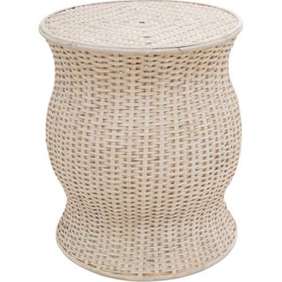 Table D Appoint En Rotin Blanc Élégance Naturelle Pour Salon