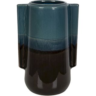 Vase Décoratif Céramique Bleu Noir Design Moderne Élégant
