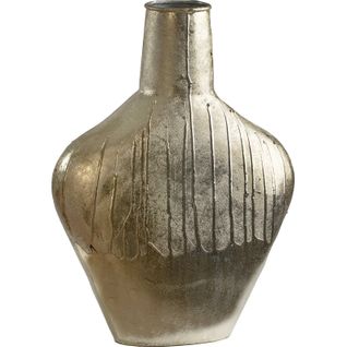 Vase Décoratif Champagne En Aluminium Élégant Pour Intérieur