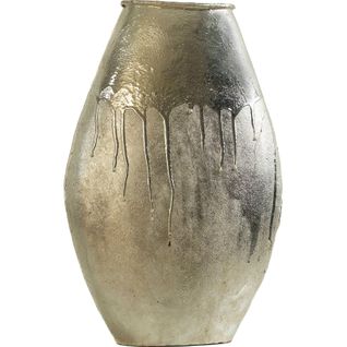 Vase Décoratif En Aluminium Champagne Élégant Pour Salon