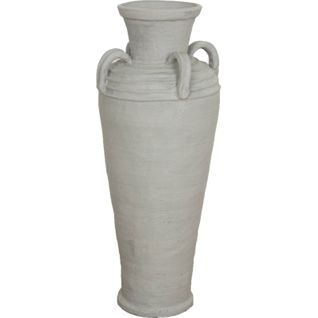 Vase Décoratif Terracotta Gris Avec Anses Élégantes