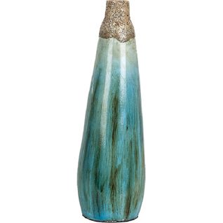 Vase Terracotta Bleu Marron Décoratif Ambiance Naturelle