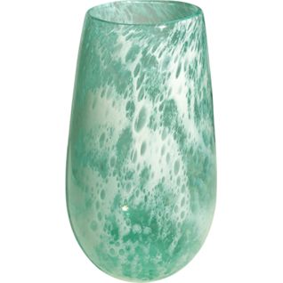 Vase Décoratif En Verre Vert Soufflé Pour Intérieur Élégant