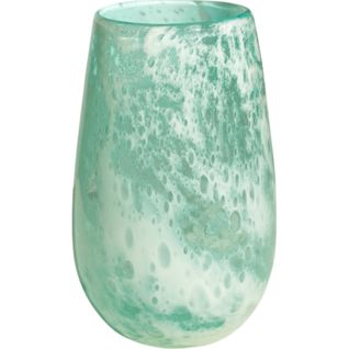 Vase Décoratif En Verre Vert Souffle Pour Intérieur Élégant
