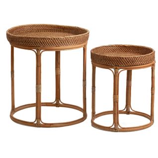 Table D Appoint En Rotin Bambou Naturel Esprit Bohème Chic