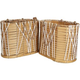 Panier De Rangement En Rotin Naturel Style Bohème Élégant