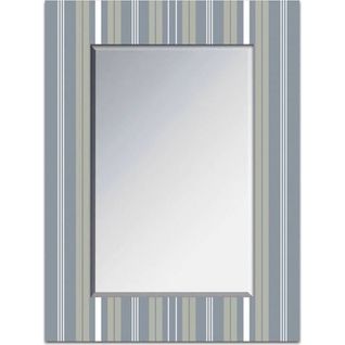 Miroir Mural Contemporain à Cadre Rayé Élégant Pour Intérieur