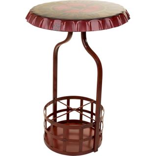 Table D Appoint Design Métal Coloré Pour Rangement Bouteilles