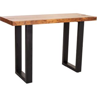 Console Élégante Bois Et Métal Style Industriel Ajara Noir