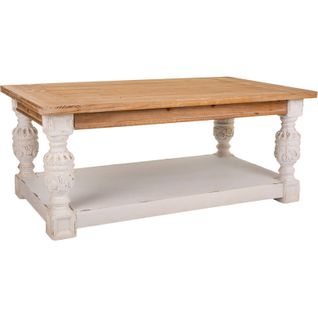 Table Basse Romantique En Bois Coloré Pour Salon Chaleureux