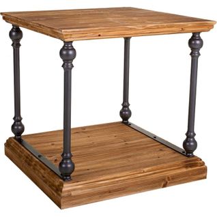 Table Basse Rectangulaire Bois Et Métal Style Industriel Élégant