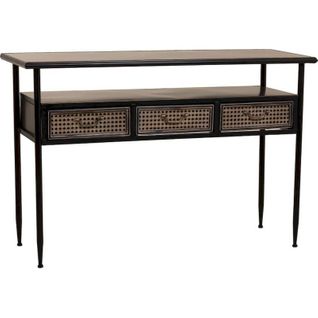 Console Métal Marron Style Vintage Ambiance Chaleureuse