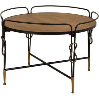 Table Basse Bois Et Métal Noir Design Industriel Élégant