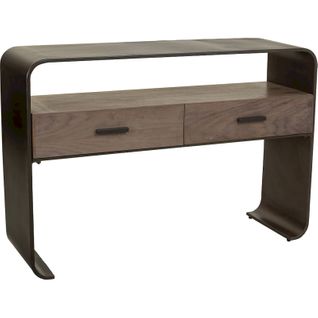 Console Bois Et Métal Noir Style Industriel Élégant