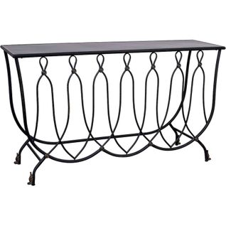 Console D'entrée Métal Noir Antique Style Contemporain