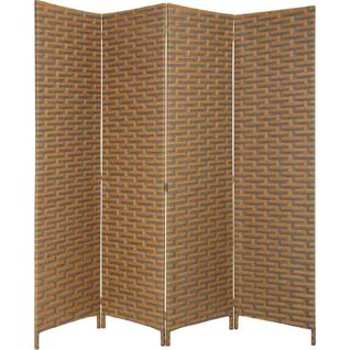 Paravent En Papier Tressé Coloris Café Et Brun Élégant
