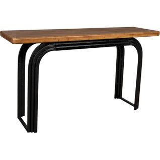 Console En Bois Noir Style Industriel Pour Entrée Élégante