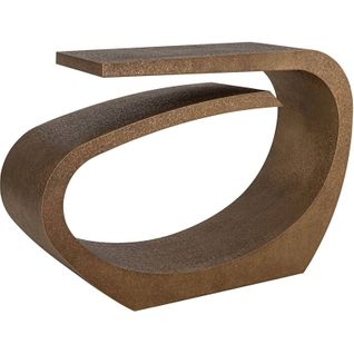 Console Murale Design Boucle Finition Doré Brossé