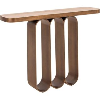 Console Murale Design Doré Brossé Élégance Contemporaine