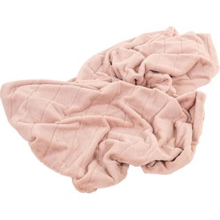 Plaid Doux Fausse Fourrure Rose Cocooning Pour Salon Cosy