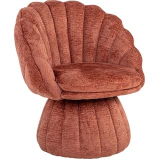 Fauteuil Lounge Rose Blush Cocooning Velours Élégant