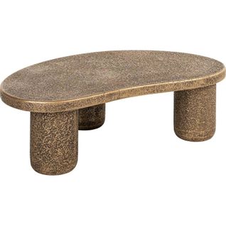Table Basse Design Bronze Forme Organique Élégante