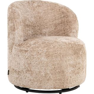 Fauteuil Lounge Enfant Doux Effet Mouton Pivotant Naturel