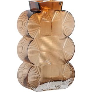 Vase Décoratif En Verre Marron Design Contemporain
