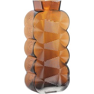 Vase Décoratif En Verre Brun Style Venise Contemporain