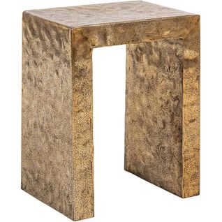 Table D'appoint Dorée Design En Aluminium Sculpté